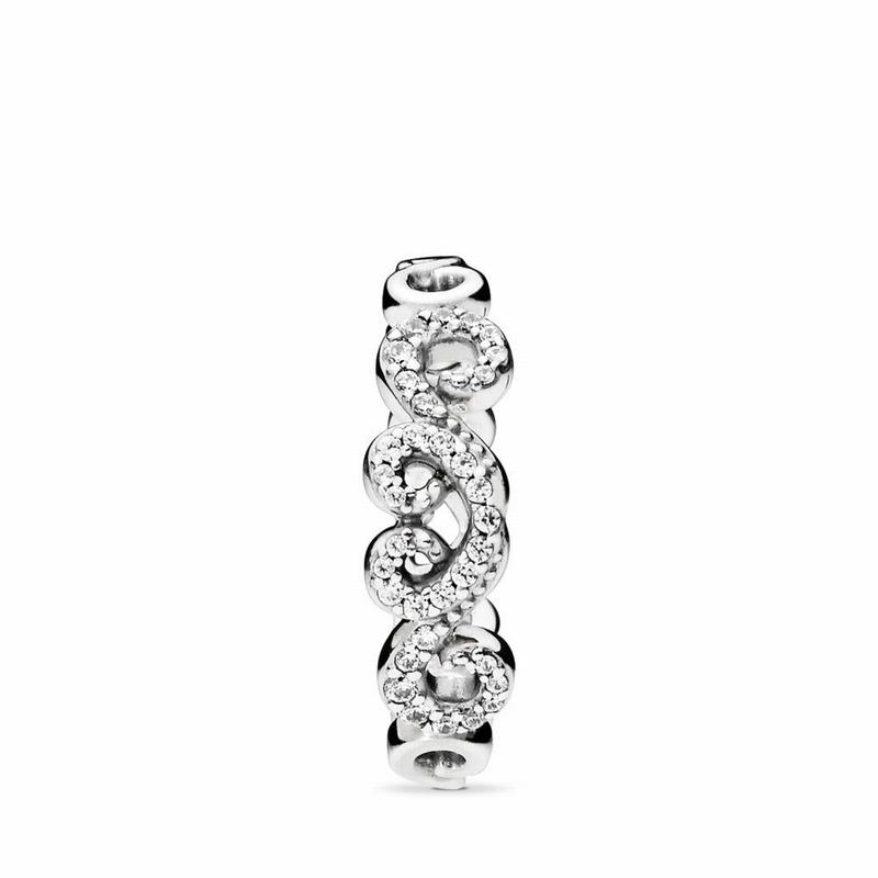 Pandora Heart Swirls Stackable Ring NZ, Sterling Silver (340156-QDA)